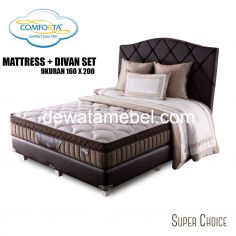 Kasur + Dipan Set Ukuran 160 - Comforta Super Choice 160 Set  / Black